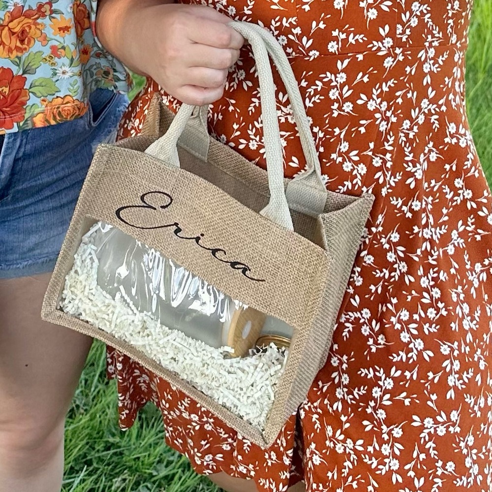 Erica Tan Jute Tote Bag